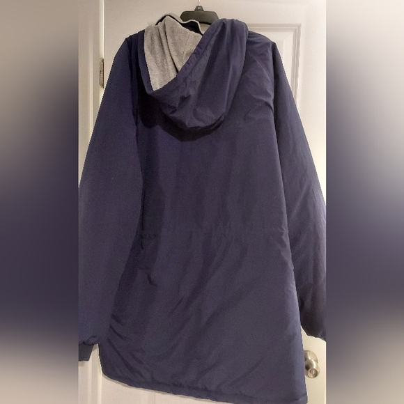 Tri Mountain Mens 4XLT Navy Blue Heavyweight Nylon Fleece Hooded Parka - Picture 5 of 8